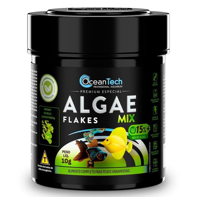 Ração Algae Flakes Mix 100 g – Ocean Tech